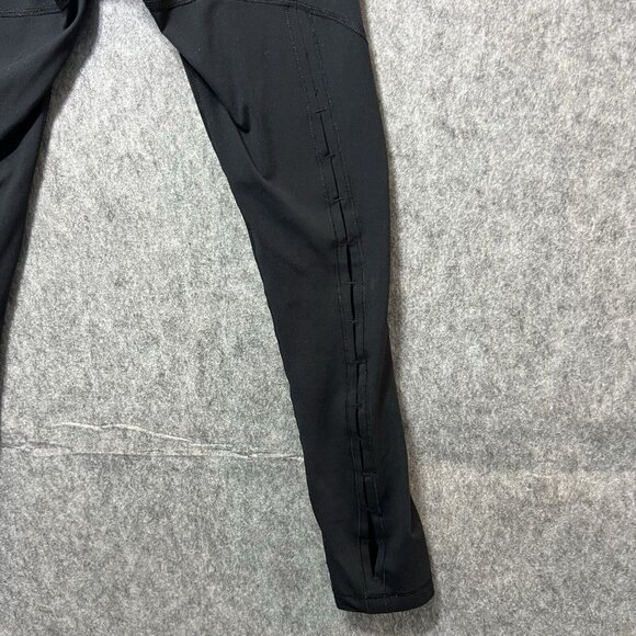 Yogalicious Leggings Small Black Leg Design Waist Pocket Mid Rise 26.5" Inseam - Picture 9 of 10